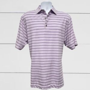 FootJoy Purple Striped Performance Golf Polo Shirt SKU#25546 - Men’s Size Large